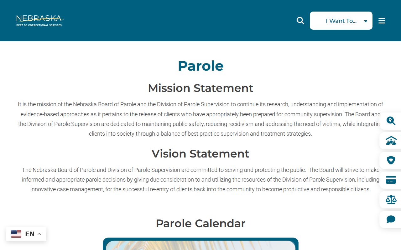 Nebraska parole authority after a Saline County arrest and court sentence