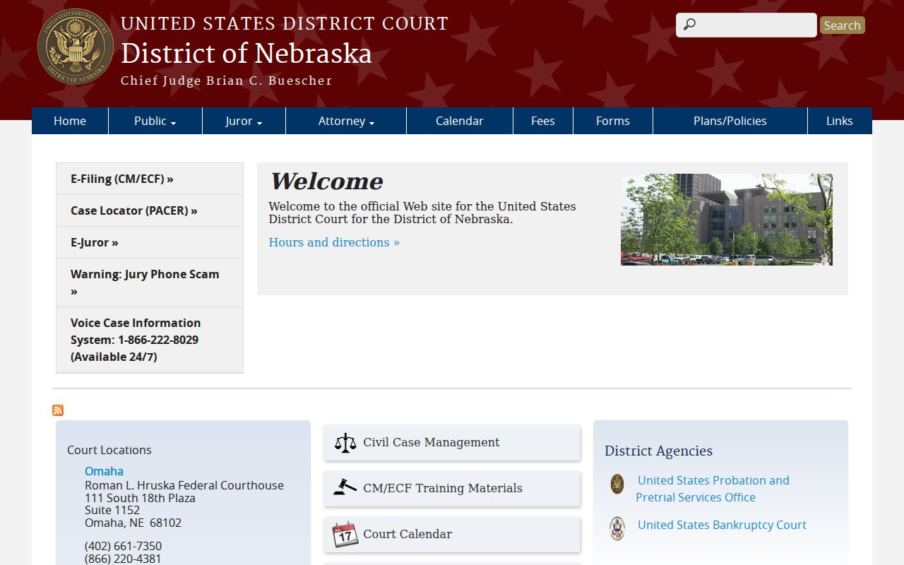 Federal criminal court cases affecting Saline County in the District of Nebraska