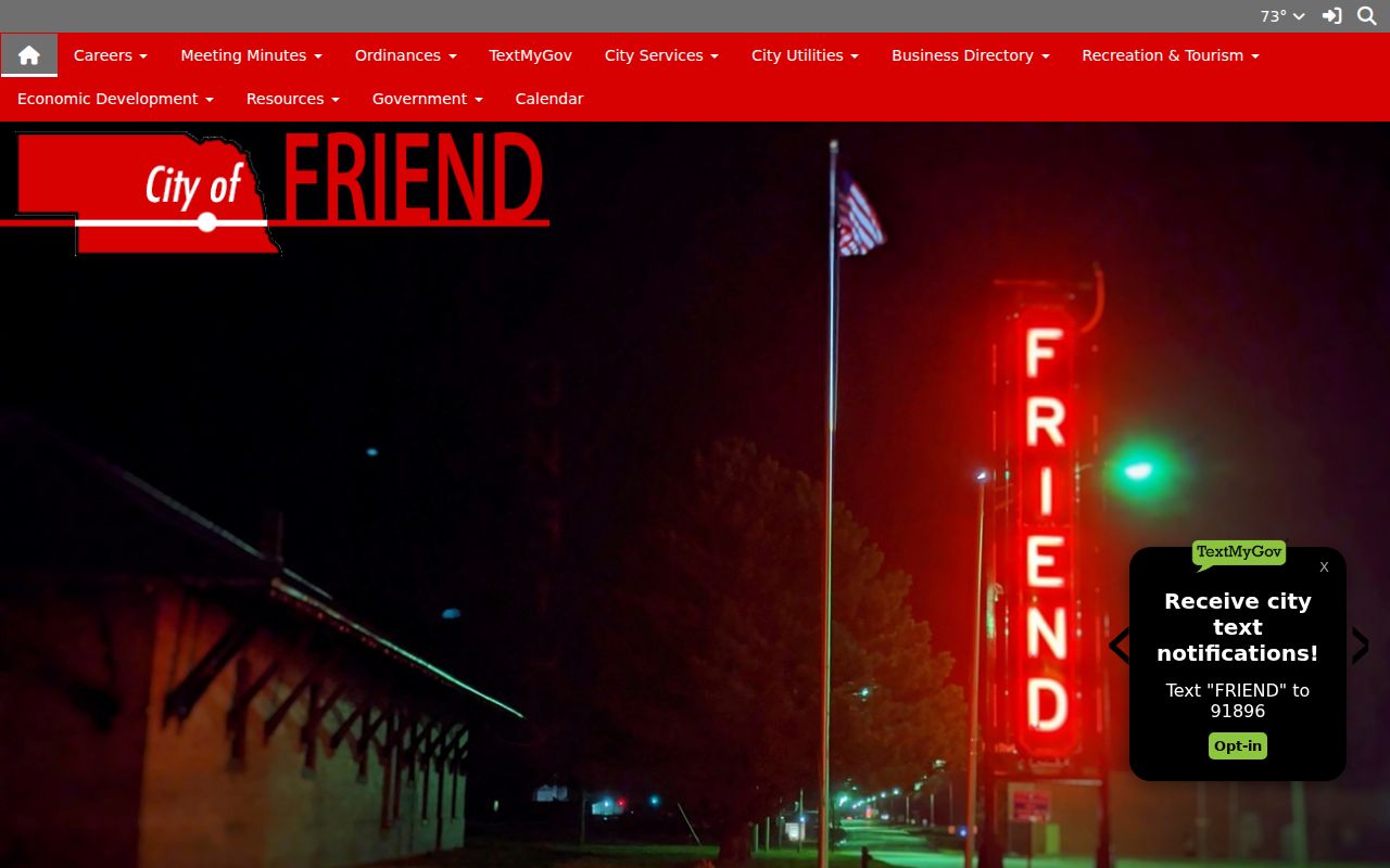 Friend Saline County criminal history city government homepage
